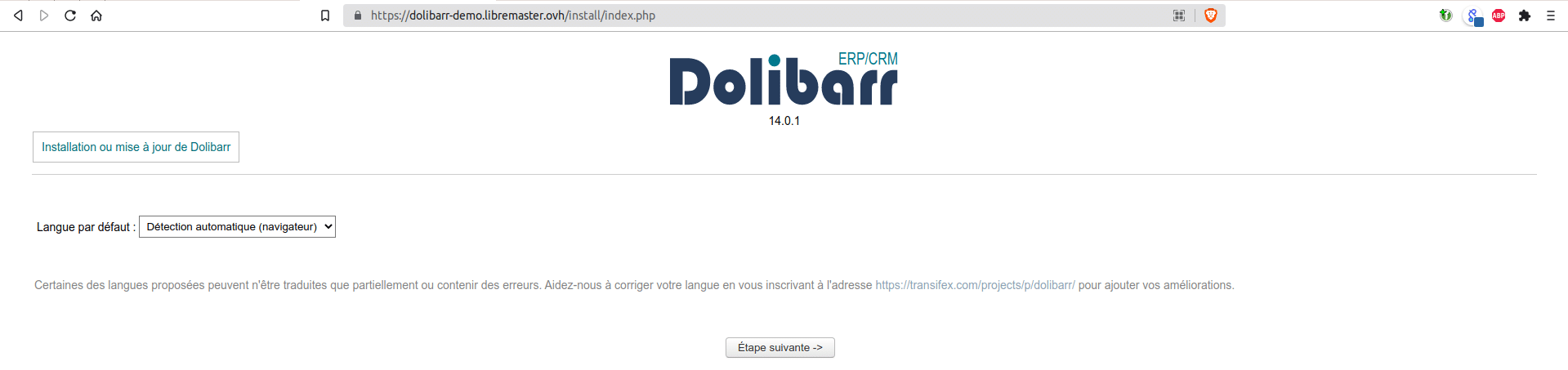 Configuration Web Dolibarr 1