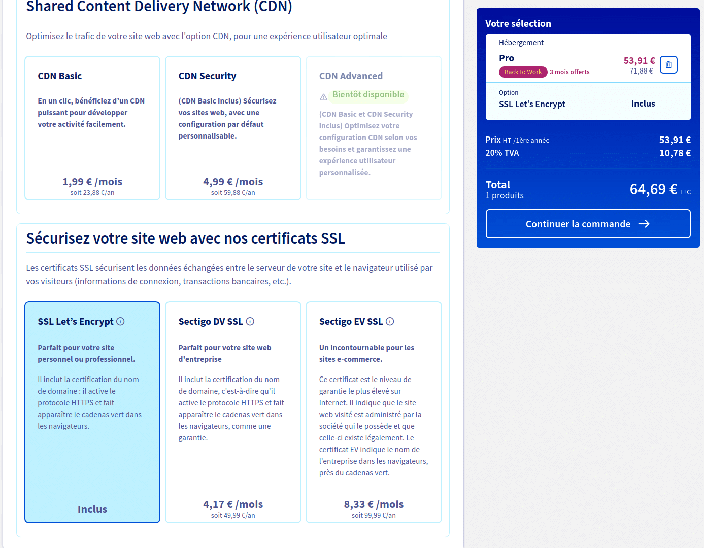 Choix de SSL